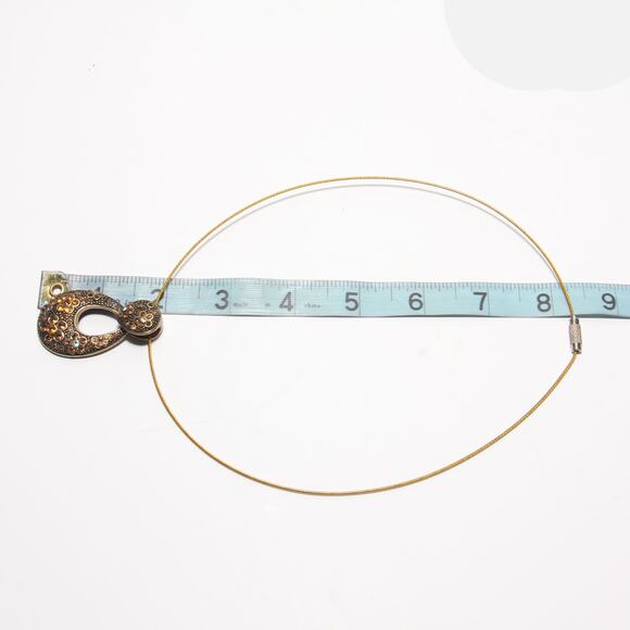 Vintage Lia Sophia Azalea Crystal Flower Pendant on Wire Necklace - Picture 7 of 7